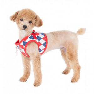 Ham caini Puppia Argyle B reglabil