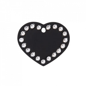 Medalion personalizat Inima Swarovski, gravare inclusa