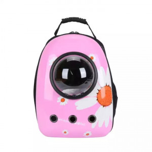 Rucsac Hublou Solid oval roz print floare