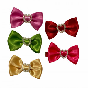 Set 5 fundite colorate cu clips Sara pentru caini