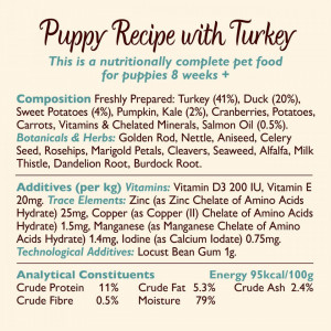 Lilys Kitchen for Dogs Puppy Recipe with Turkey, Duck and Kale 400 g