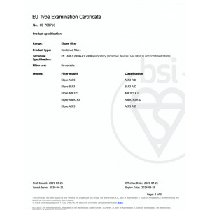 Masca FFP3/ GVS Elipse P3 reutilizabila, cu valva, autoclavabila, filtrare virusi, cu filtru anti miros