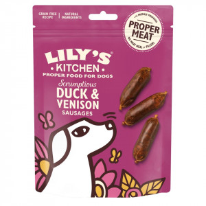 Recompense pentru caini Lily's Kitchen Scrumptious Duck and Venison Sausages 70g