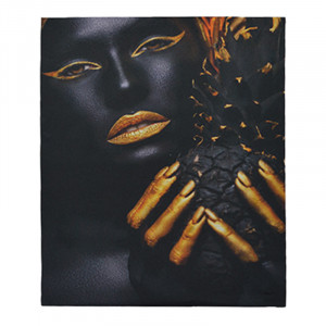 Tablou LED canvas Black Pineapple cu leduri lumini 64 x 45 cm