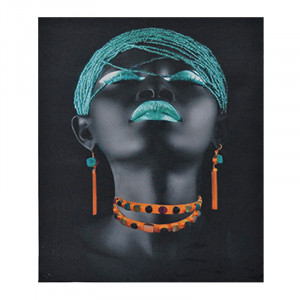 Tablou LED canvas Turquoise Diamonds cu leduri lumini 45 x 35 cm