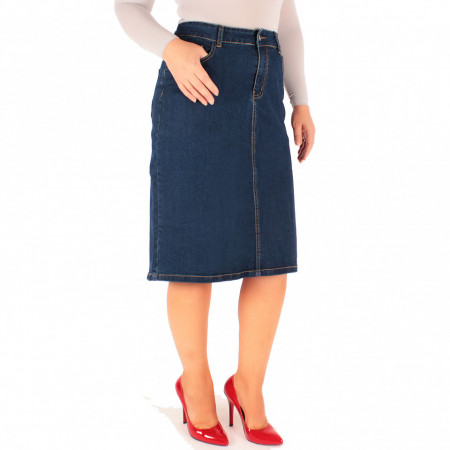 Fusta dreapta denim cu extraelastan 851