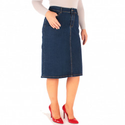 Fusta dreapta denim cu extraelastan 851