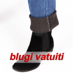 Blugi drepti, vatuiti, cu talie inalta ,MASURI MARI 107
