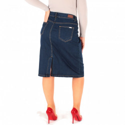 Fusta dreapta denim cu extraelastan 851