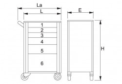 Dulap Industrial de scule TSG 10-158 OSC 158 de scule