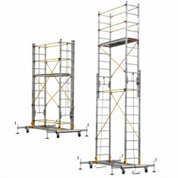 Schela mobila profesionala din aluminiu inaltime de lucru 7 m TeleSafe S007
