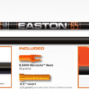 Shaft Carbon Easton Match Grade 6.5 - set 12 bucati
