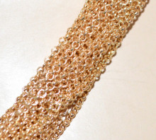 COLLANA ORO donna girocollo dorato collier multi fili catena strass collier elegante N46