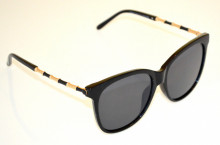 Occhiali da sole donna NERI aste oro lenti ovali lunettes de soleil black sunglasses C92