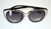 OCCHIALI da SOLE donna NERI argento lenti ovali sunglasses темные очки BB28