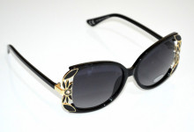 OCCHIALI da SOLE donna NERI ORO lenti ovali strass cristalli темные очки sunglasses BB25