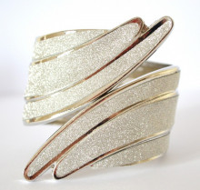BRACCIALE donna RIGIDO argento oro brillantini luccicanti elegante pulsera sexy bracelet armband pulseira BB29