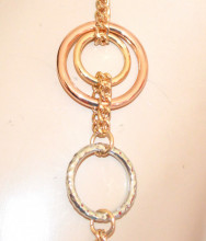 COLLANA LUNGA oro dorata donna anelli argento oro rosa catena laccio cerchi N34