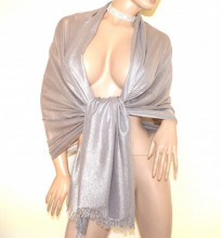 STOLA ROSA CIPRIA scialle coprispalle donna foulard brillantinato elegante A75