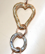 COLLANA LUNGA CUORI donna argento oro dorato anelli collier necklace colar GP32