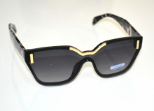 OCCHIALI da SOLE donna NERI ORO lenti aste maculate sunglasses темные очки BB26