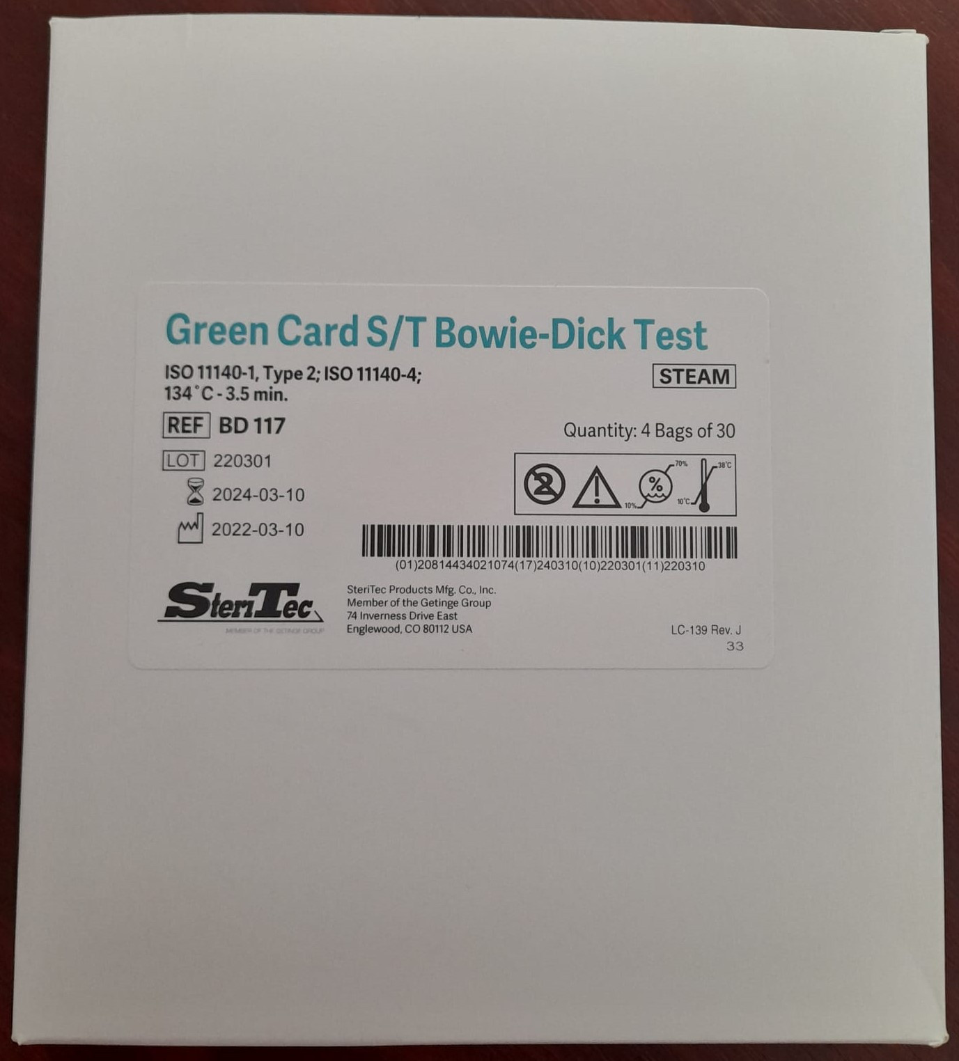 Test-BOWIE-DICK-Green-Card-pentru-testare-autoclav
