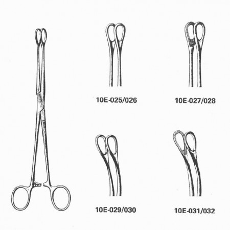 Pensa port-tampon Foerster, dreapta/curba, striata/neteda, 18/25 cm