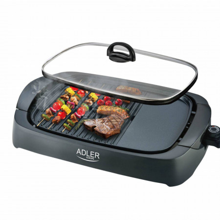 Adler - Gratar Electric cu Capac Transparent, AD 6610