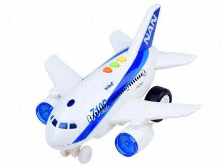 Jucarie interactiva cu lumini si sunete, Avion pentru pasageri, Jokomisiada ZA2433