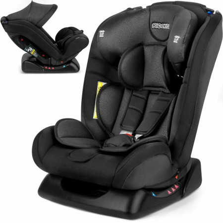 Scaun auto copii, 0 - 36 kg, inclinatie ajustabila, tetiera SIP, parasolar, Ricokids, Luco, Negru + Carton de colorat