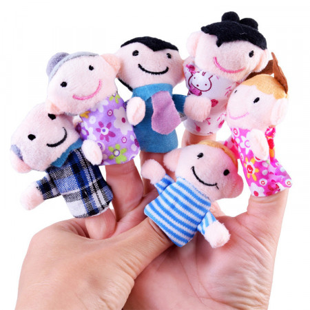 Set 6 figurine de plus, Finger Family, 7 cm