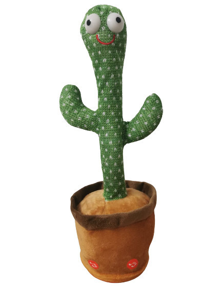Jucarie Interactiva Cactus Dansator Educativ, 60 Melodii, Canta, Danseaza, Imita, Cablu Usb, Verde
