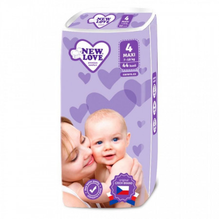 Scutece pentru Copii, New Love PREMIUM COMFORT 4 Maxi 7-18 Kg 44 buc.