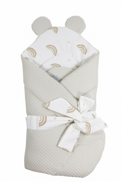 Babyhorn, paturica de infasat multifunctionala, 73 x 73 cm, Tiny Star Sweet Rainbow