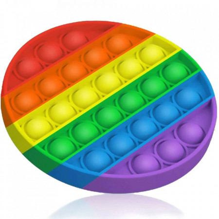 Jucarie senzoriala, Pop It Rotund, Severno, Fidget Toys, 13 cm, Multicolor