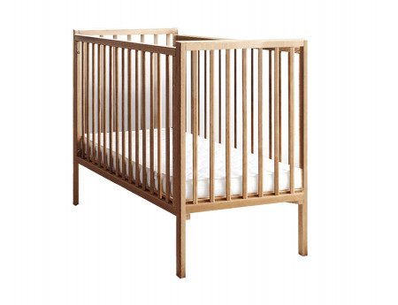Patut Bebe Din Lemn de Pin Masiv, 120 x 60 cm, Design Impunator, Confortabil, Rezistent, 4 niveluri inaltime saltea, 3 lamele detasabile, Woodies Safe Dreams, Stardust Cot, Vintage