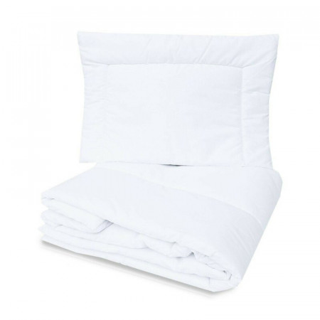 Qmini - Set pilota si perna pentru patut de copii, Din bumbac, White
