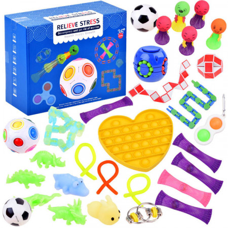 Set Fidget Toys, jucarii senzoriale antistres, 30 de piese