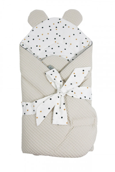 Babyhorn, paturica de infasat multifunctionala, 73 x 73 cm, Tiny Star Sweet Confetti & Beige