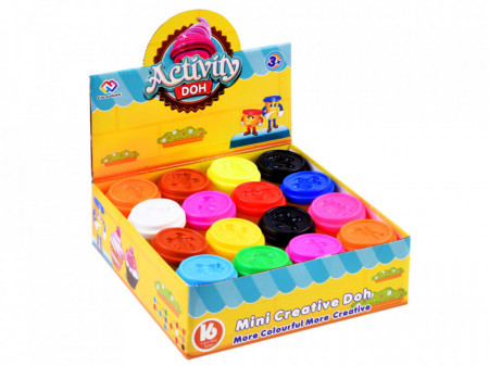 Set creativ 16 pahare cu plastilina colorata, Activity Doh