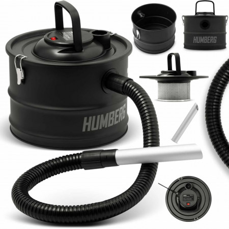 Humberg - Aspirator semineu si auto, rezervor de 15L, furtun flexibil 110 cm, putere nominala 1200W, HM-404 negru
