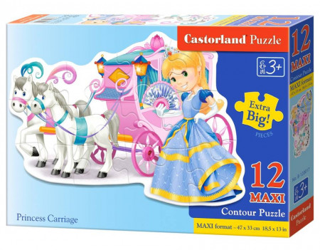 Puzzle pentru copii, Caleasca printesei, 12 de piese