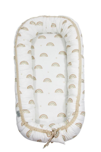 Babynest pentru copii, 80 x 50 cm, ajustabil, portabil, reductor patut, Tiny Star, Rainbow