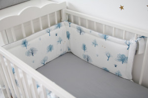 Aparatoare pentru patut copii, Bumbac, 30 cm x 180 cm, Tiny Star Magic