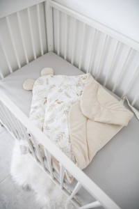Babyhorn, paturica de infasat multifunctionala, 73 x 73 cm, Tiny Star, Sweet Grain & Ivory