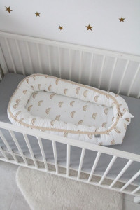 Babynest pentru copii, 80 x 50 cm, ajustabil, portabil, reductor patut, Tiny Star, Rainbow