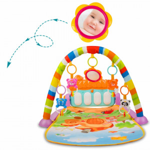 Covoras educational pentru copii, XXL, 3in1, interactiv, cu pian multifunctional detasabil, Ricokids, 7315