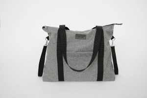Geanta mamicii, pentru carucior si plimbare, 38 x 45 cm, Tiny Star Grey Melange