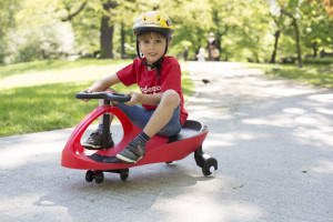 Masinuta pentru copii, cu lumini, sistem de deplasare Wiggle&Go, Severno, Balance, Rosie
