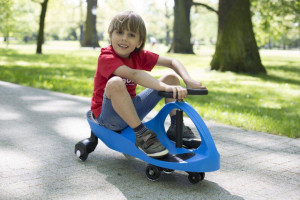 Masinuta pentru copii, cu lumini, sistem de deplasare Wiggle&Go, Severno, Balance, Albastra